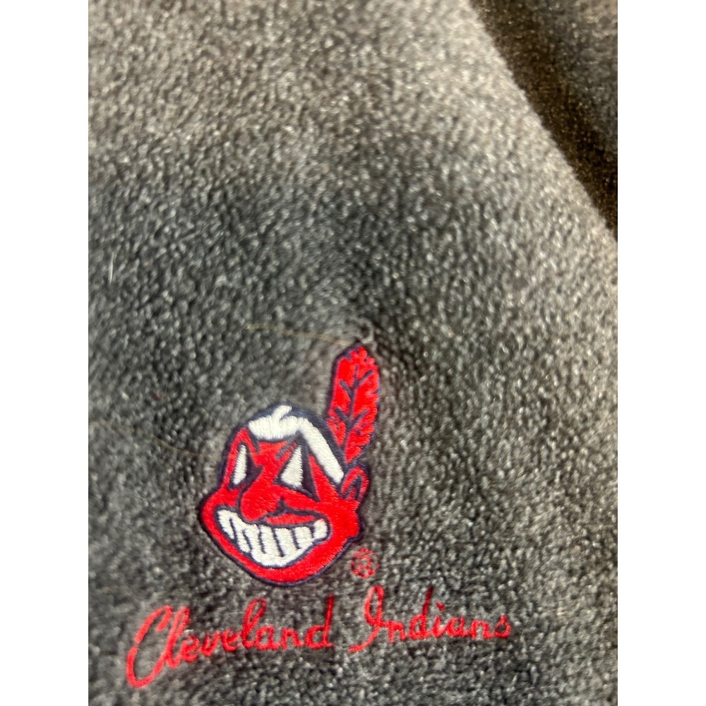 Cleveland Indians Womens Fleece Pullover Jacket Quarter Zip Embroidered Logo  XL